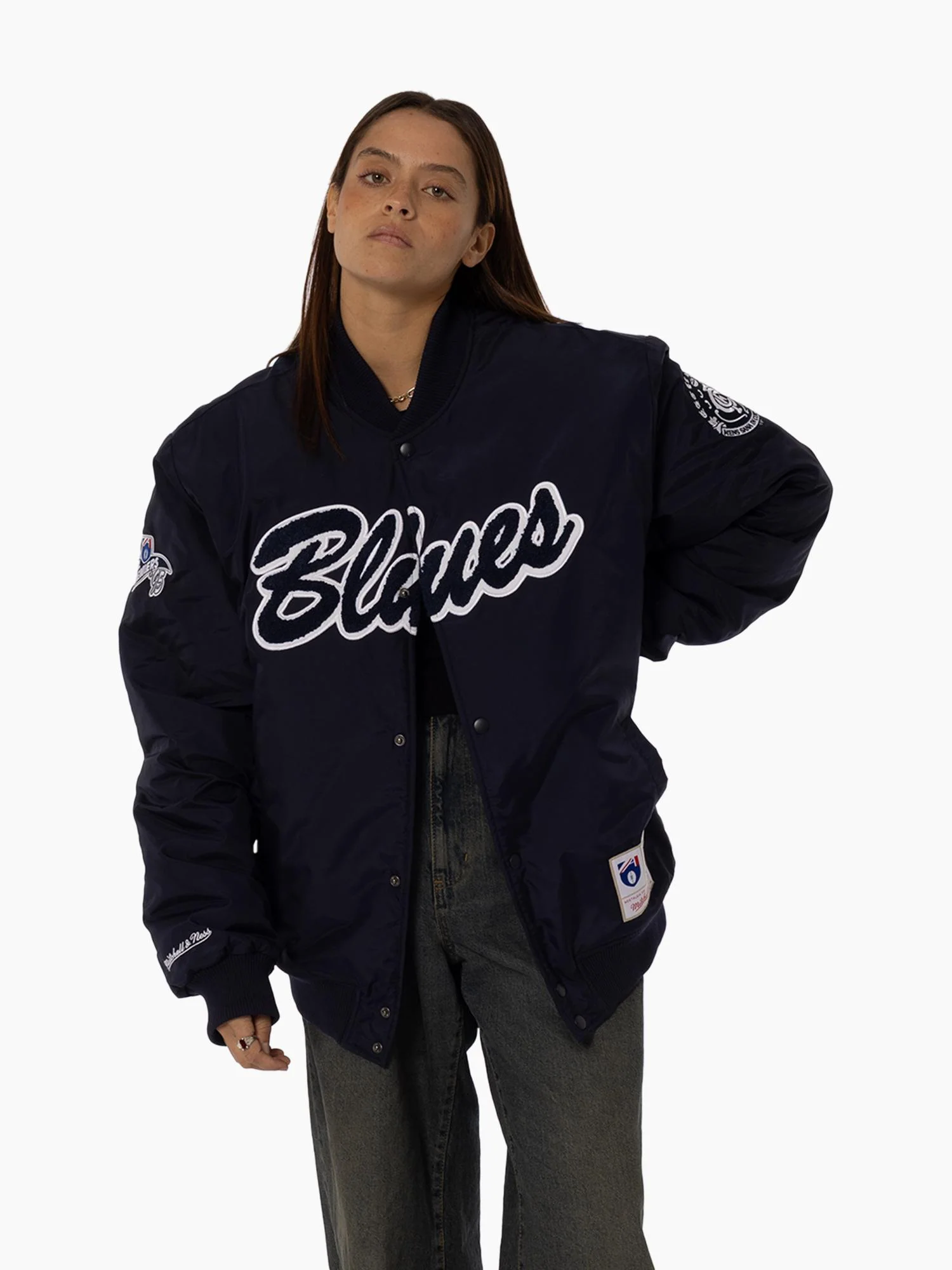 Carlton Blues 1995 Nylon Bomber Jacket - Image 6