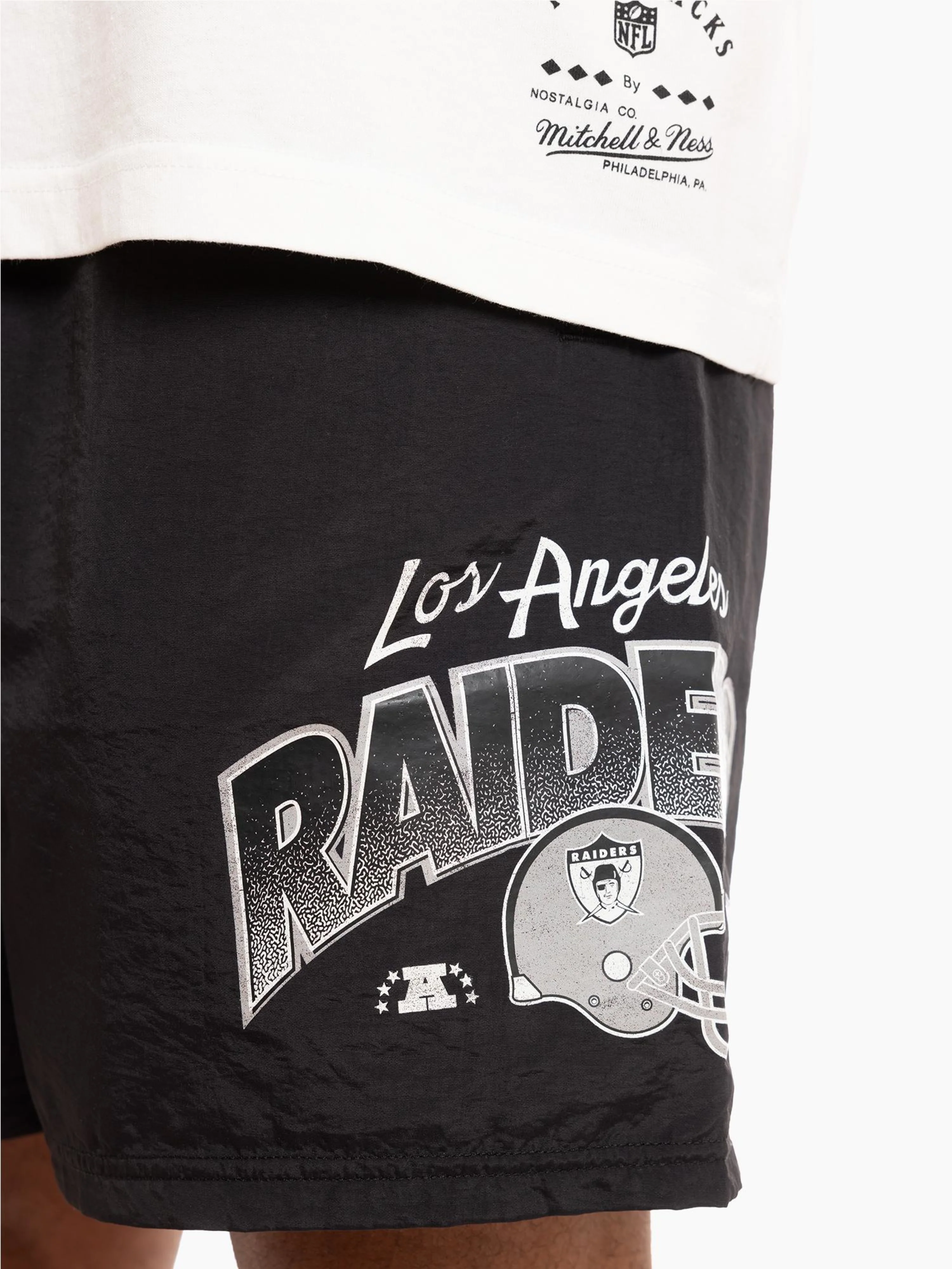 Los Angeles Raiders Big Hit Nylon Shorts - Image 3