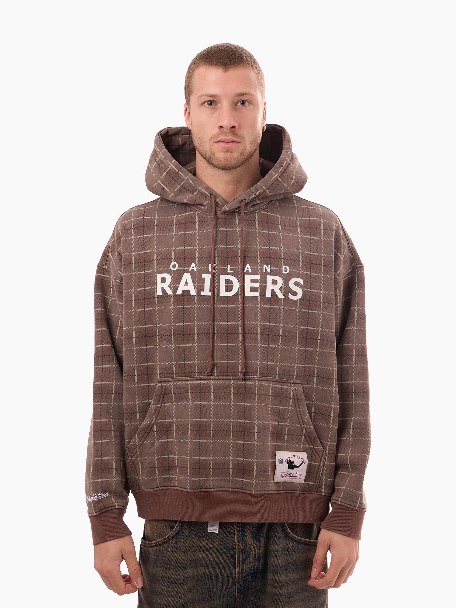 Oakland Raiders Plaid Boxy Hoodie