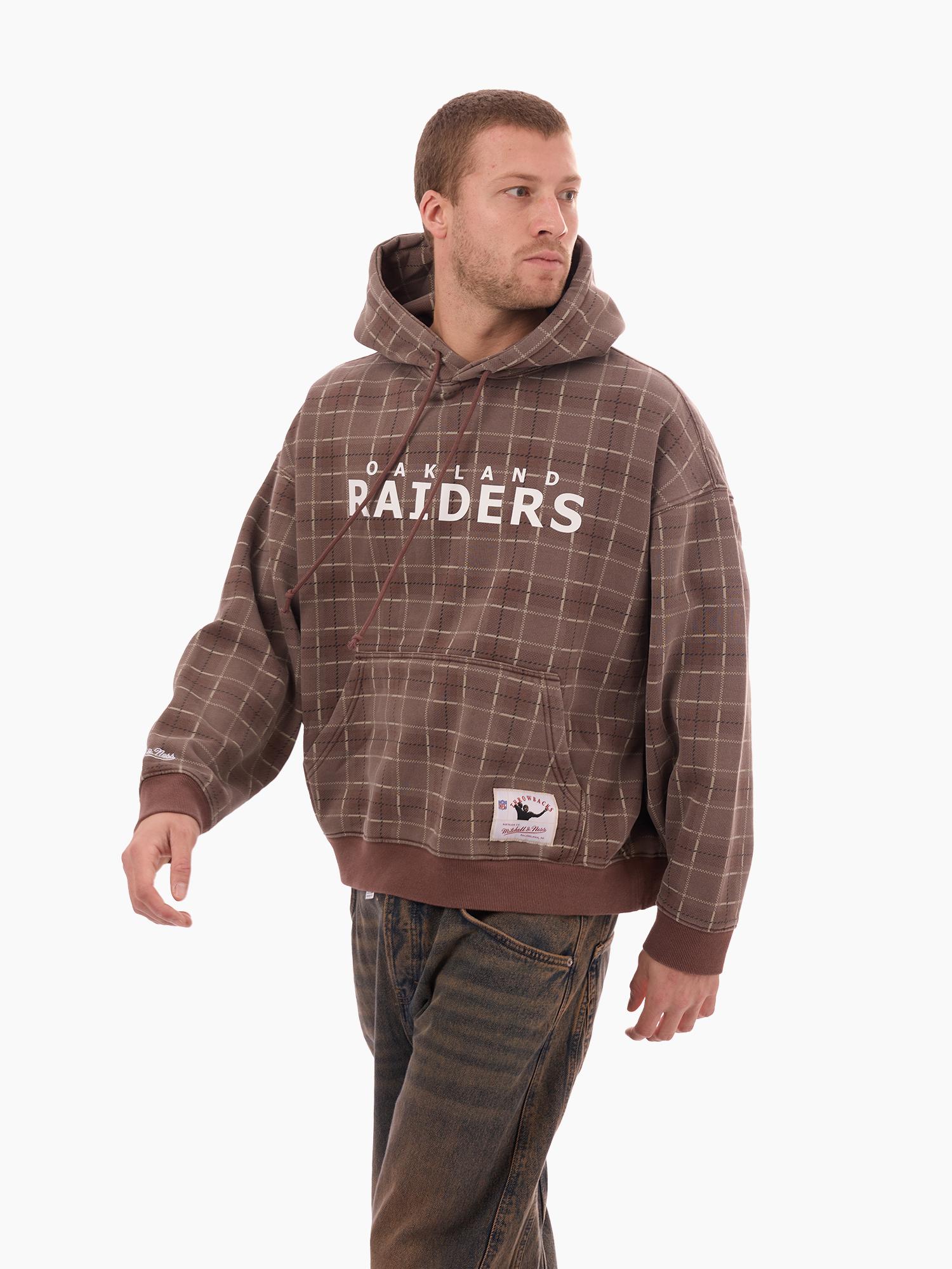 Oakland Raiders Plaid Boxy Hoodie - Image 3