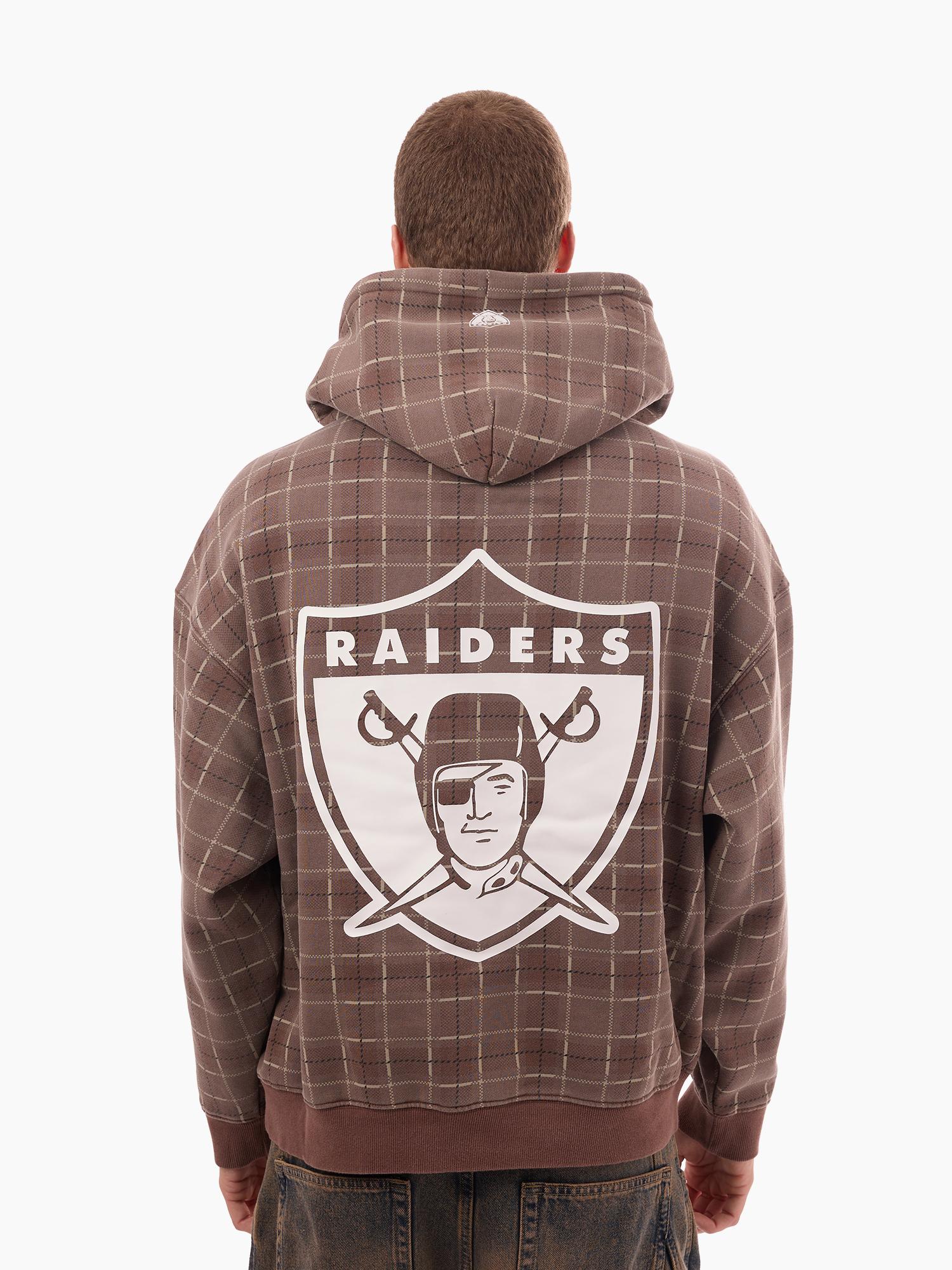 Oakland Raiders Plaid Boxy Hoodie - Image 4