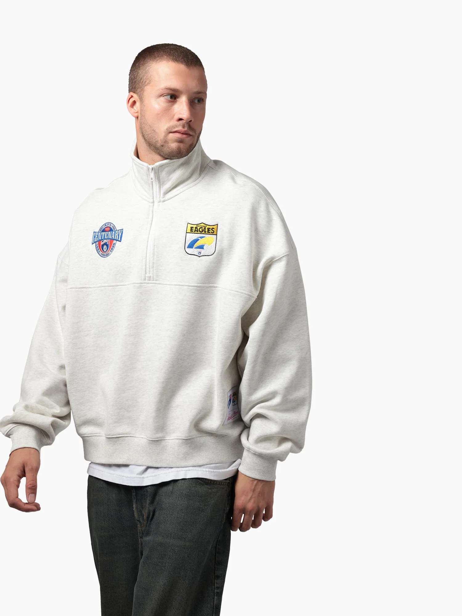 West Coast Eagles Centenary 1/4 Zip Crew - Image 3