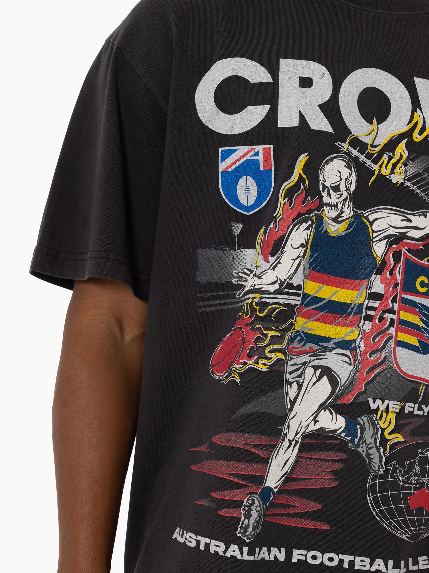 Adelaide Crows Flaming Skull Footy Tee - Image 4