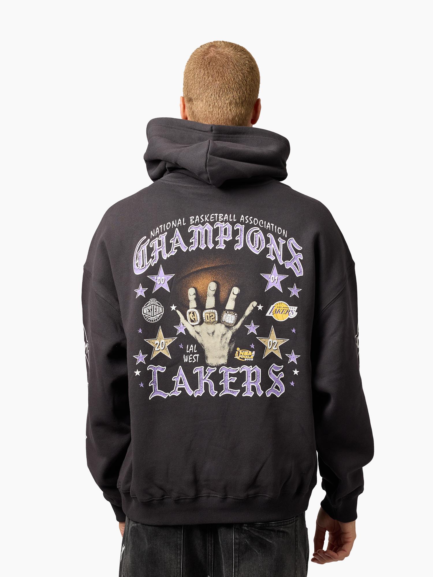 L.A Lakers Black Letter Champs Boxy Hoodie