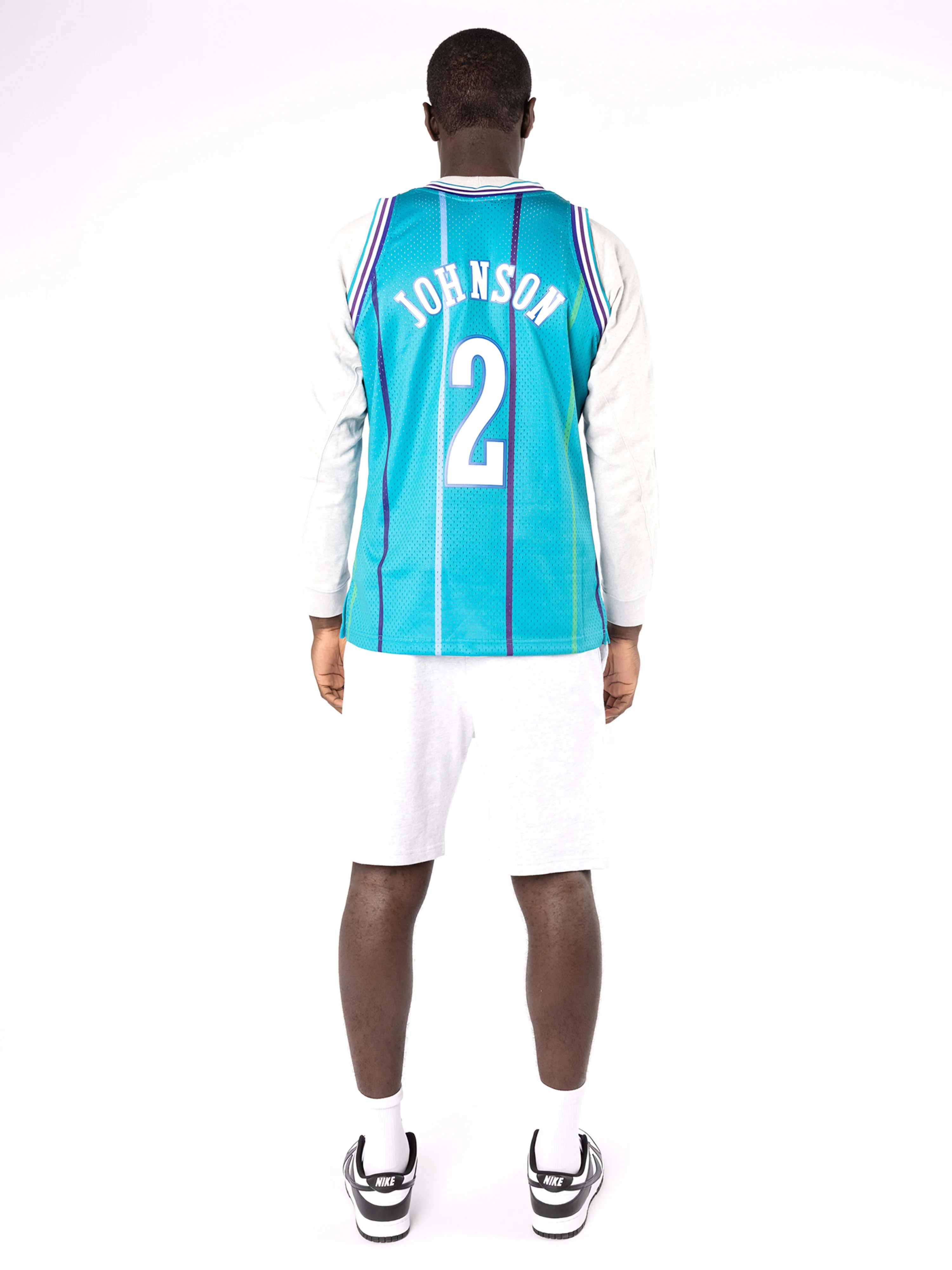 Larry Johnson 1992-93 Charlotte Hornets Road Swingman Jersey - Image 2