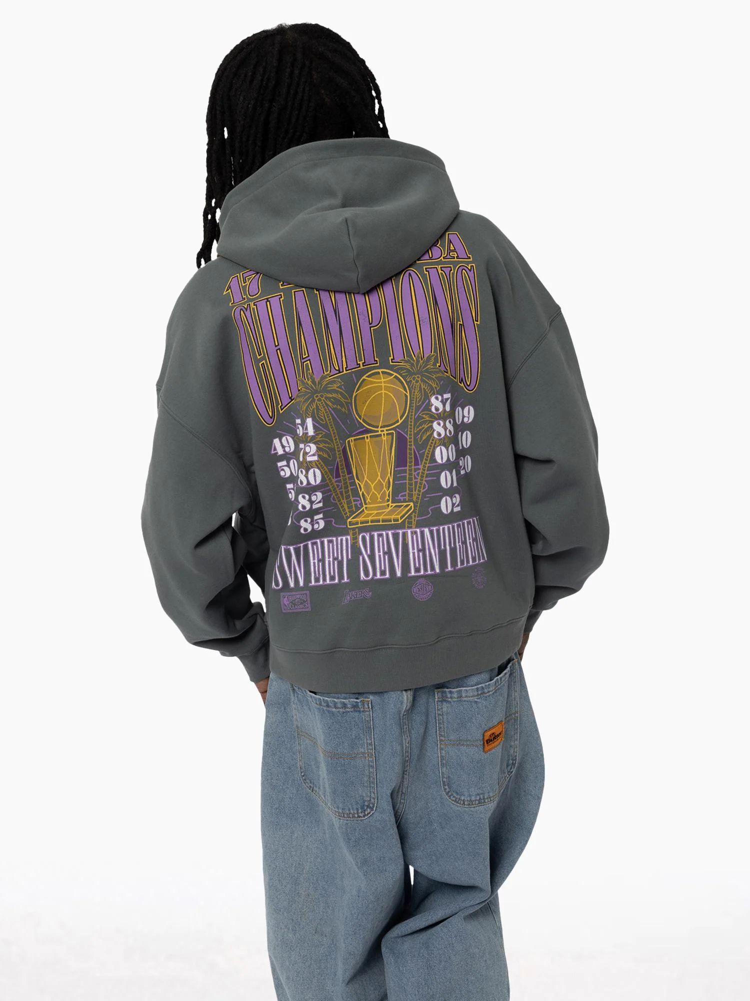 L.A Lakers NBA Champions Boxy Hoodie - Image 3