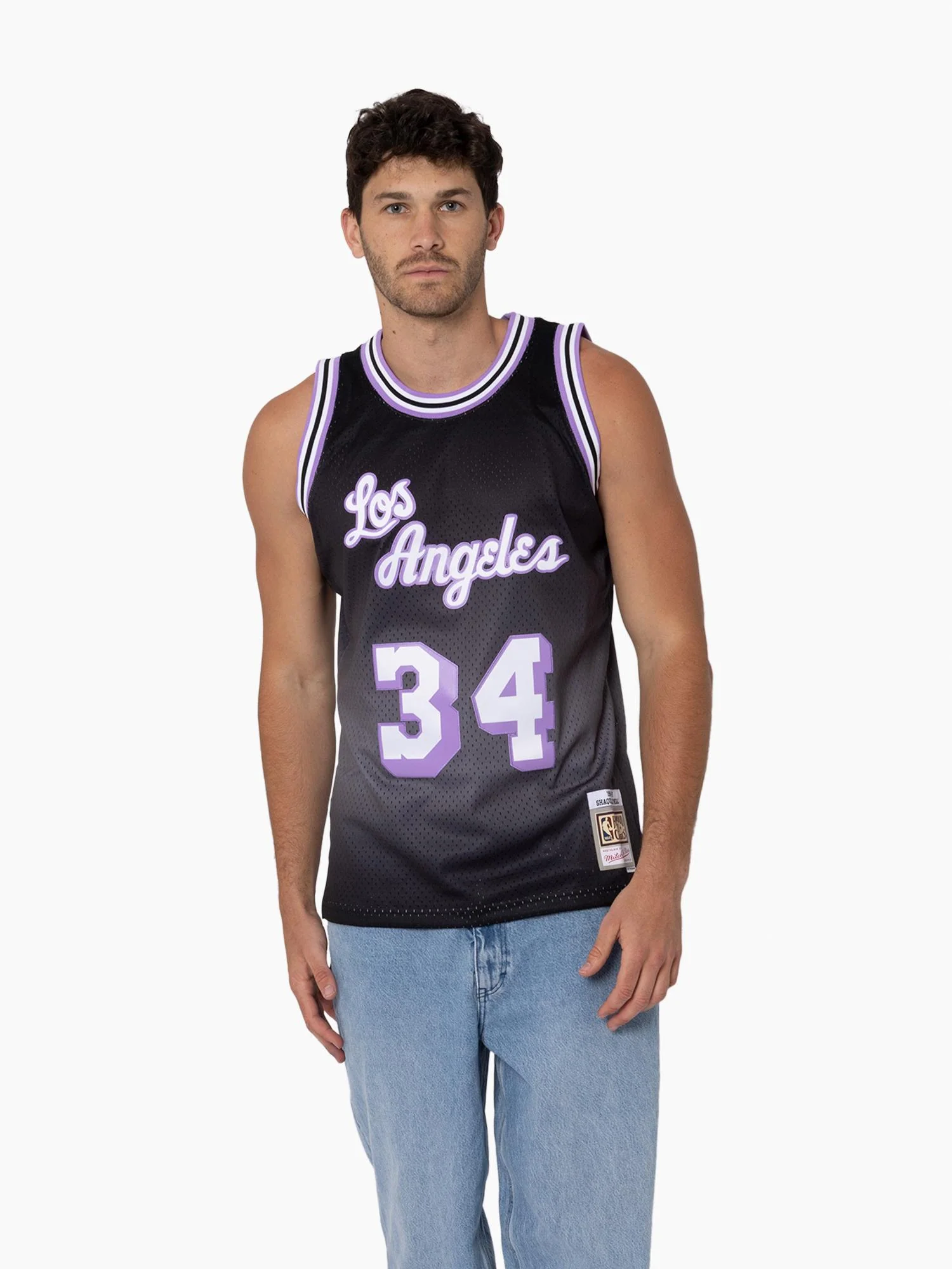 shaquille O'Neal 1996-97 L.A Lakers Ombre Swingman Jersey - Image 3