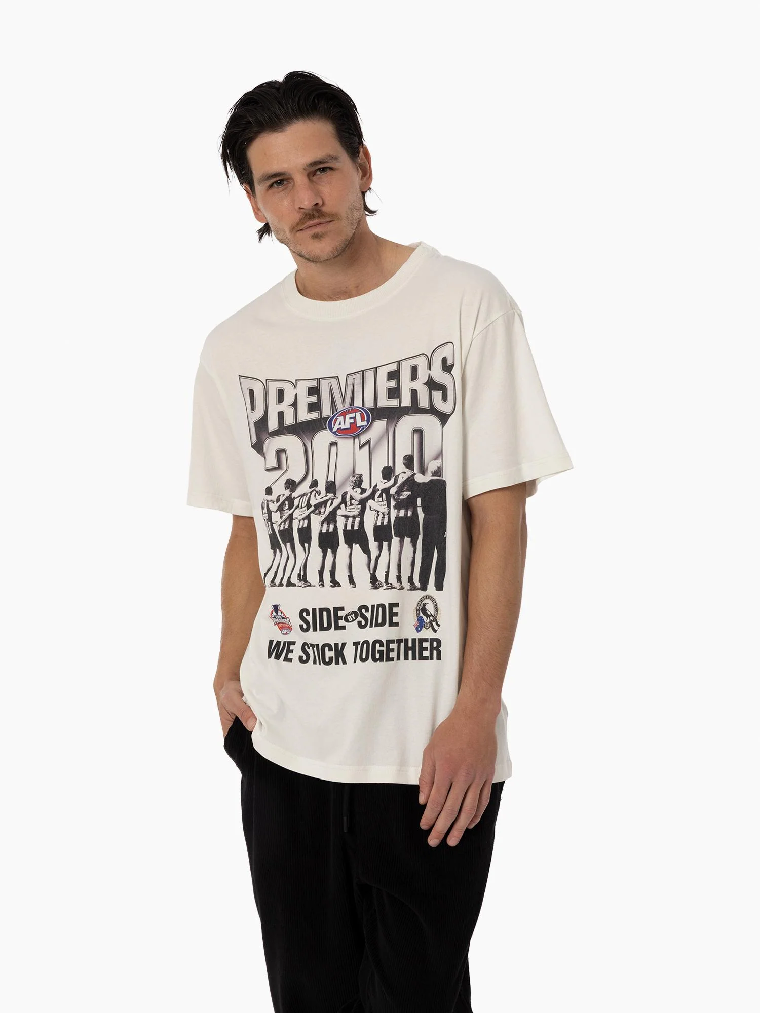 Collingwood Magpies Side By Side Tee - Image 5