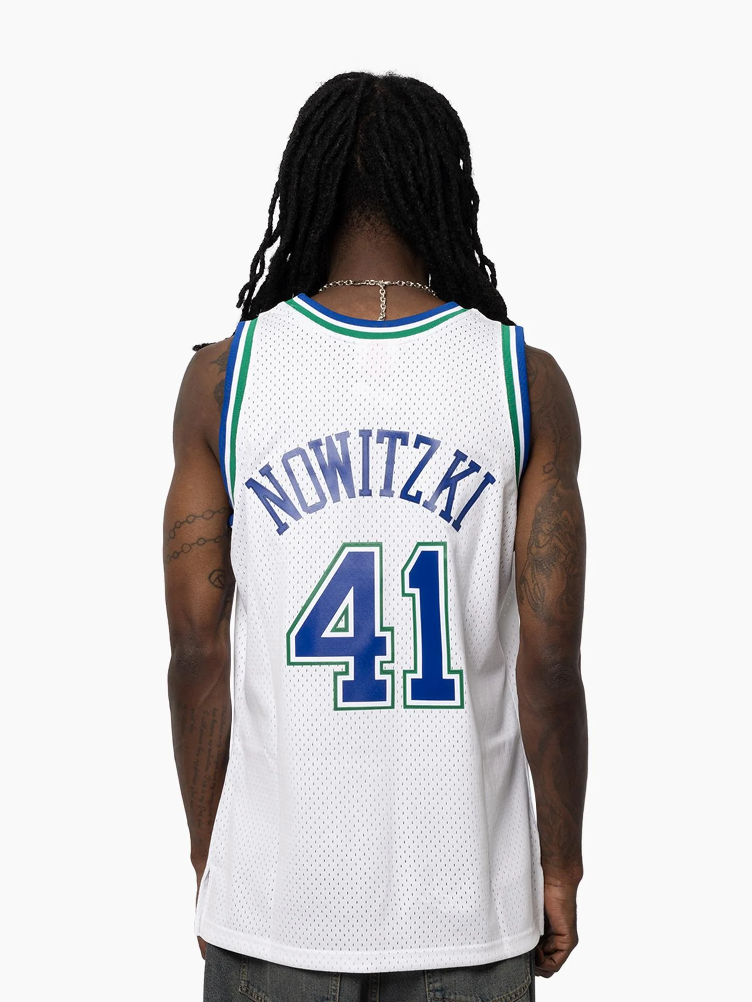 Dirk Nowitzki 1998-99 Dallas Mavericks Home Swingman Jersey - Image 2