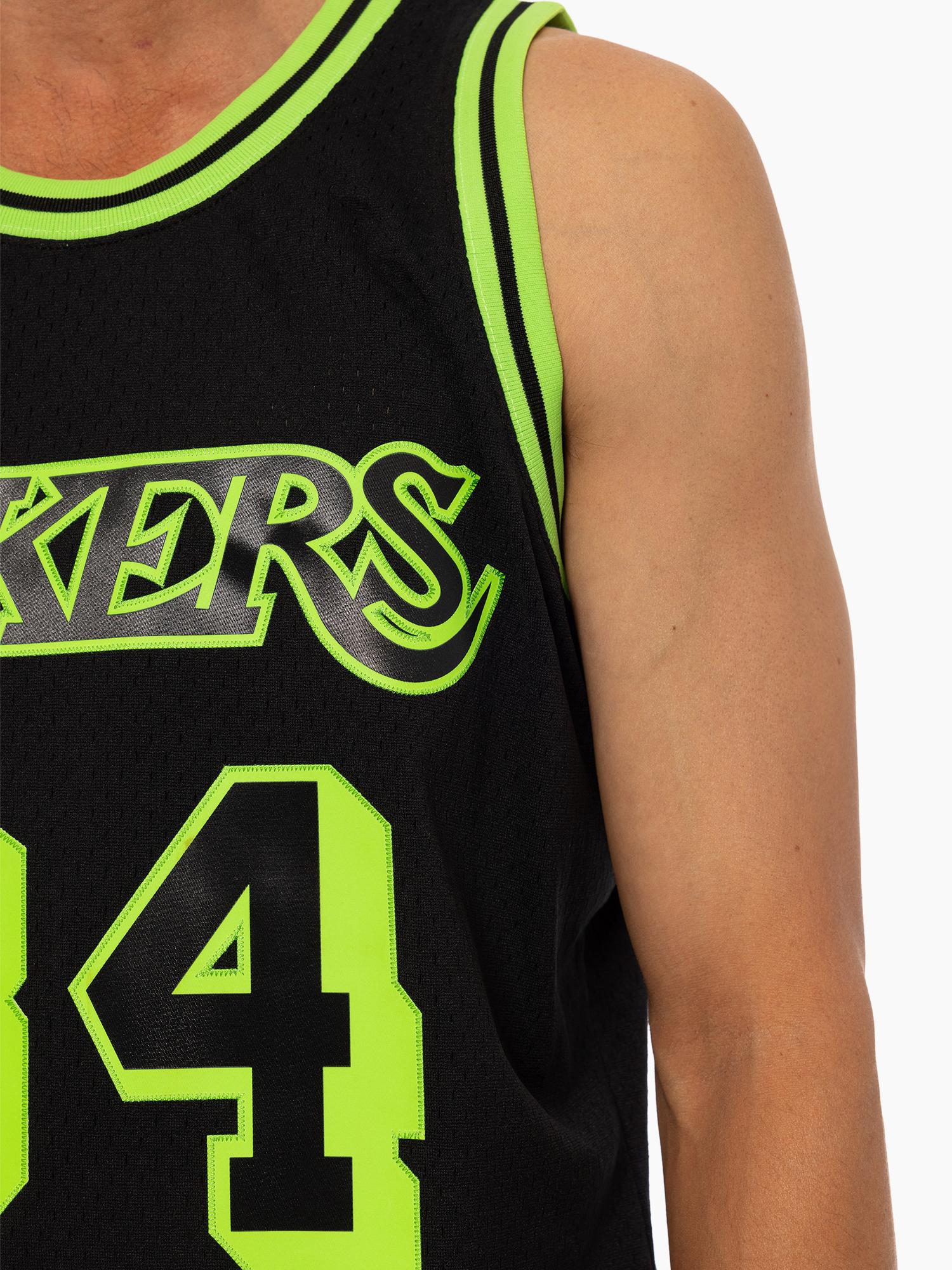 Shaquille O'Neal 1996-97 L.A Lakers Glow In The Dark Swingman Jersey - Image 5