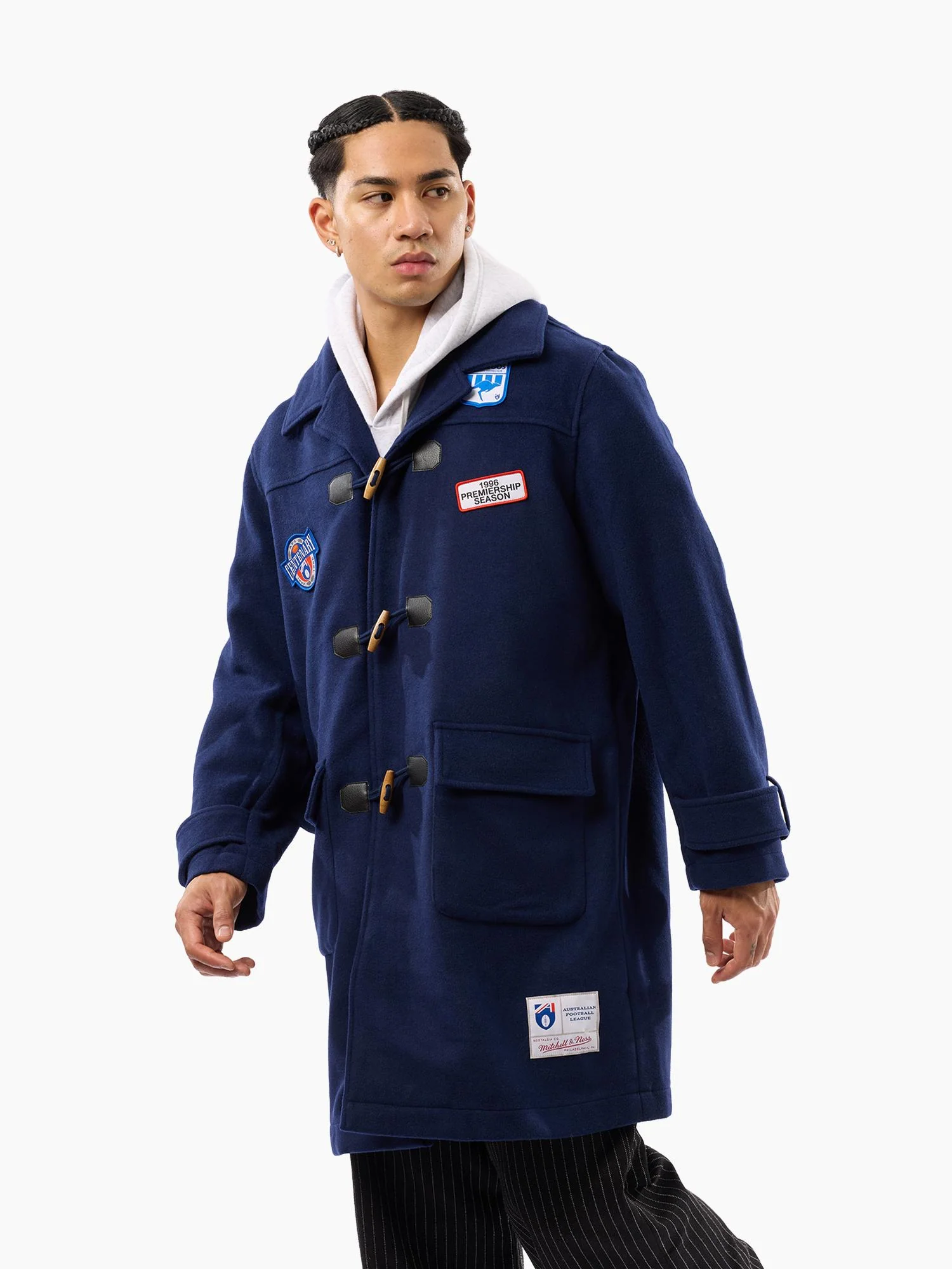 North Melbourne Kangaroos Throwback Duffle Coat - Image 3