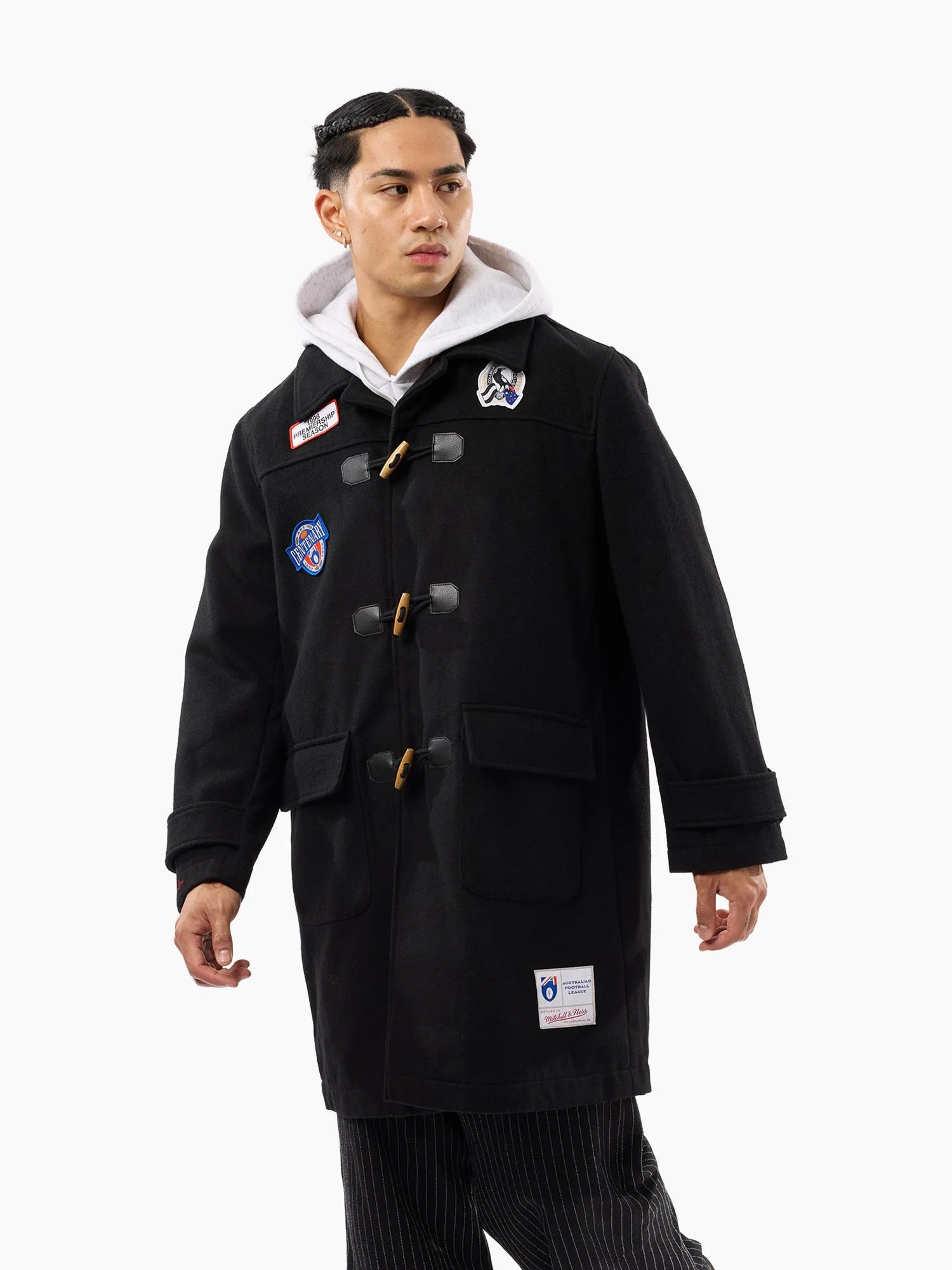 Collingwood Magpies Throwback Duffle Coat - Image 3