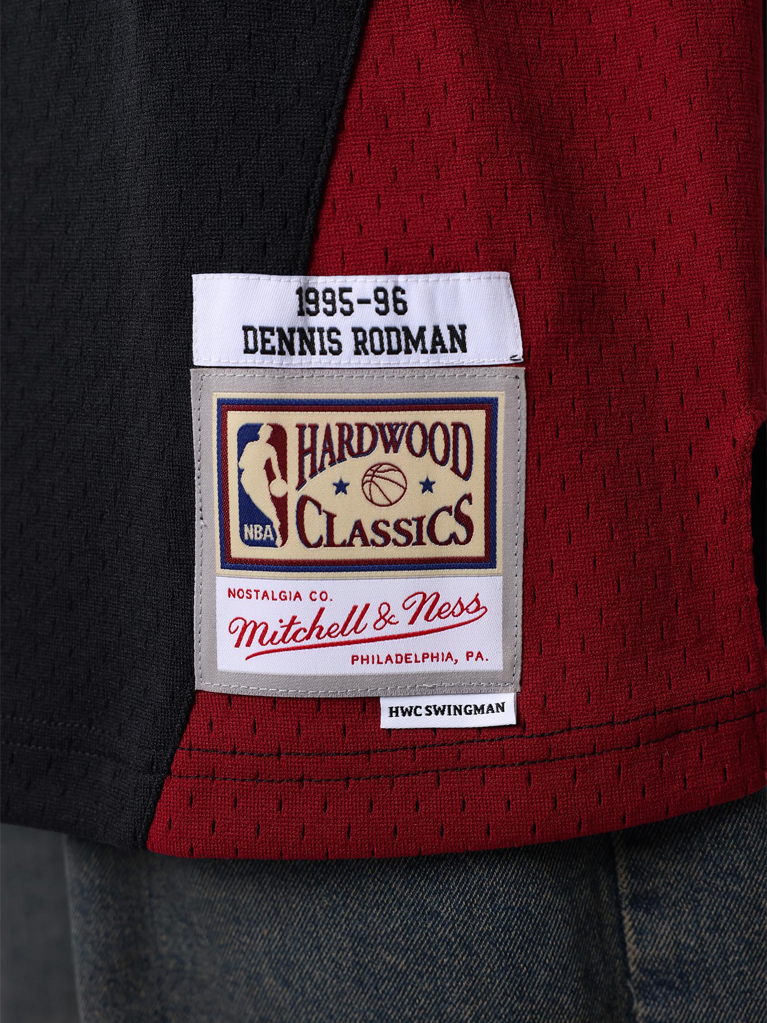 Dennis Rodman Chicago Bulls 1995-96 Warehouse Rave Panel Jersey - Image 5