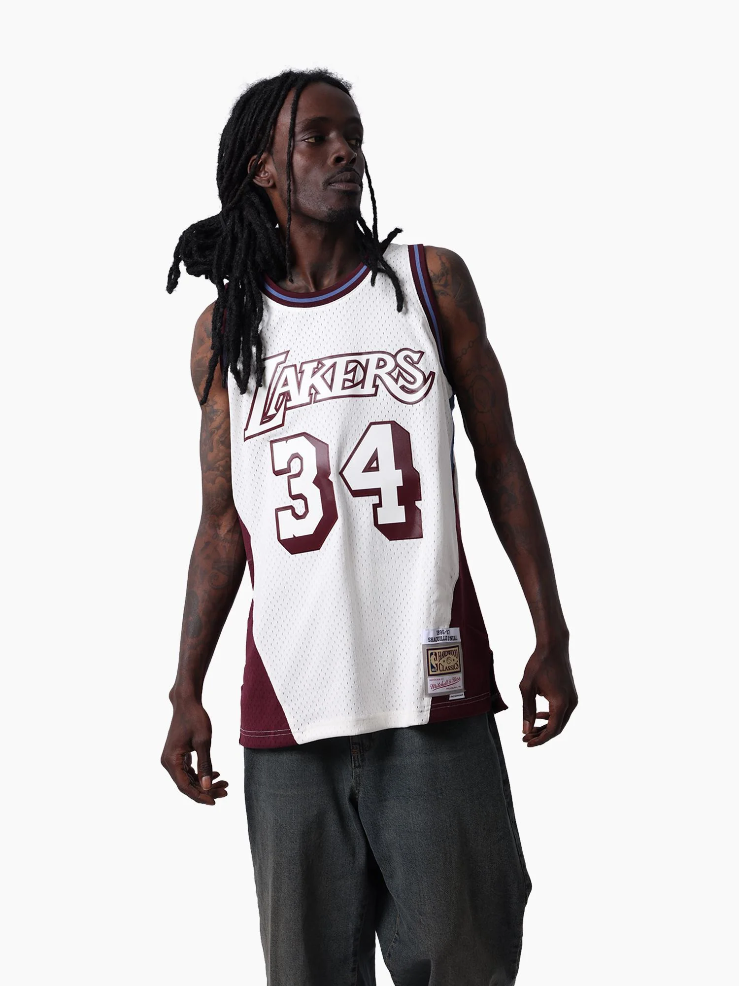 Shaquille O'Neal L.A Lakers 1996-97 Warehouse Rave Panel Jersey - Image 3
