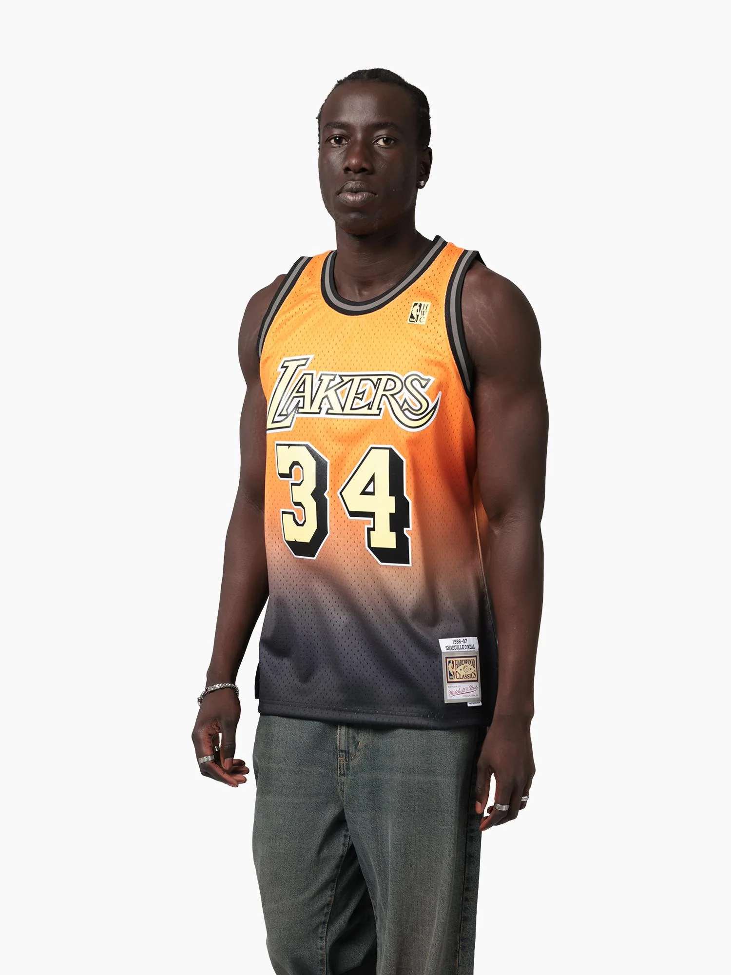 Shaquille O'Neal 1996-97 L.A Lakers Warehouse Rave Swingman Jersey - Image 3
